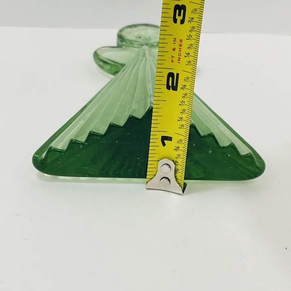 Thuringian Lauscha Glassworks Angel Pleated Shirt Figurine Forest Glass Green - Picture 7 of 9